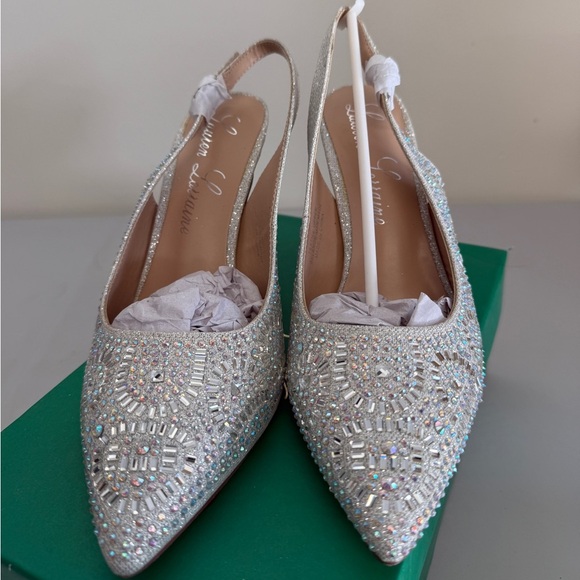 Lauren Lorraine Rachel Silver Heel Size 8.5 - Picture 4 of 7